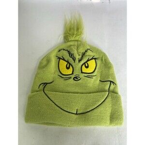 The Grinch Green Youth Kids Boys Girls Beanie Hat Cap Faux Fur